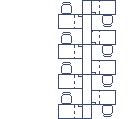 オフィスレイアウト：左右対向式